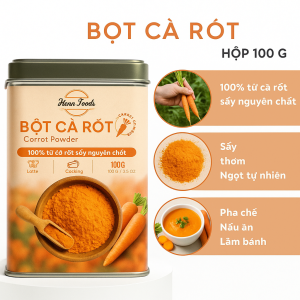 Bột Cà Rốt Nguyên Chất Hena Foods 500g